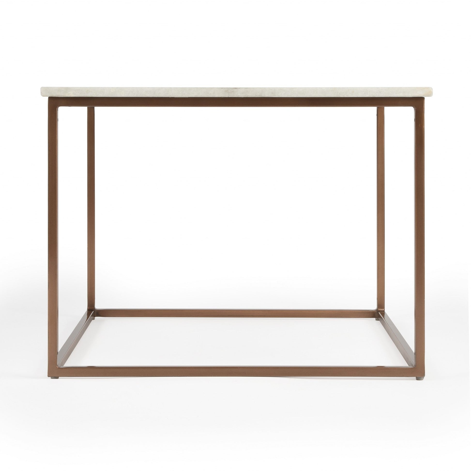 HomeRoots Marble and Metal Coffee Table