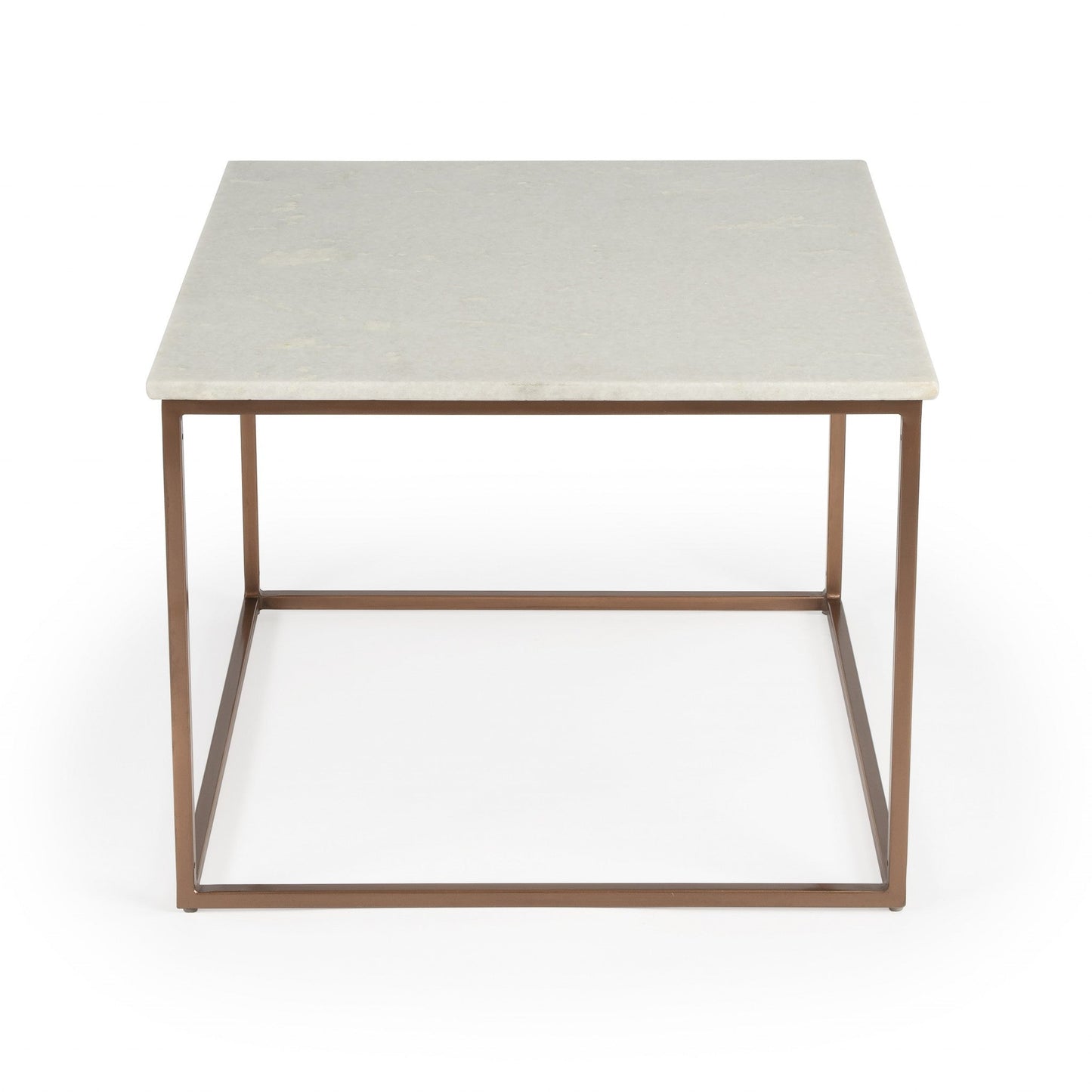 HomeRoots Marble and Metal Coffee Table