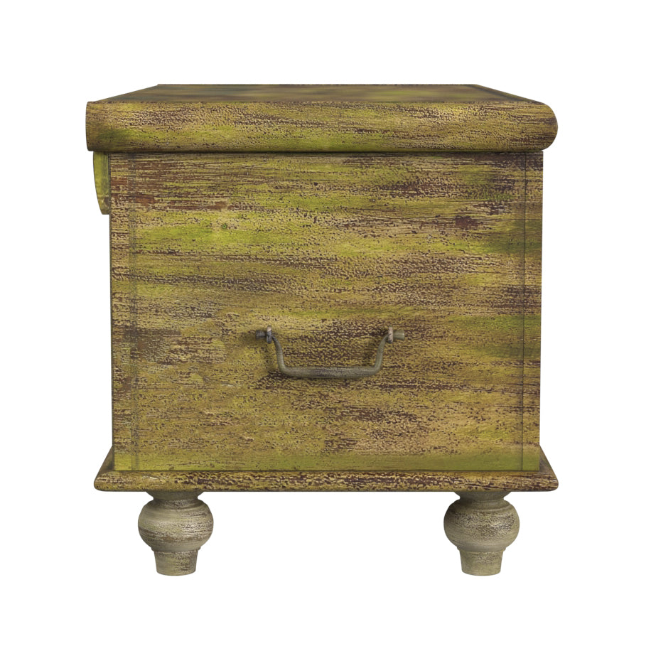 HomeRoots Mesa Carved Wooden Trunk Coffee Table