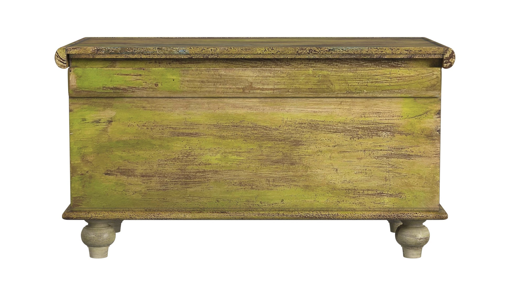 HomeRoots Mesa Carved Wooden Trunk Coffee Table