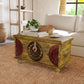 HomeRoots Mesa Carved Wooden Trunk Coffee Table