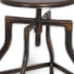 HomeRoots Metal Adjustable Stool in Antique Copper Finish