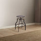 HomeRoots Metal Adjustable Stool in Antique Copper Finish
