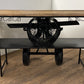 HomeRoots Metal Mango Wood Aeroplane Bar Counter in Black Finish