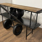 HomeRoots Metal Mango Wood Aeroplane Bar Counter in Black Finish