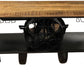 HomeRoots Metal Mango Wood Aeroplane Bar Counter in Black Finish