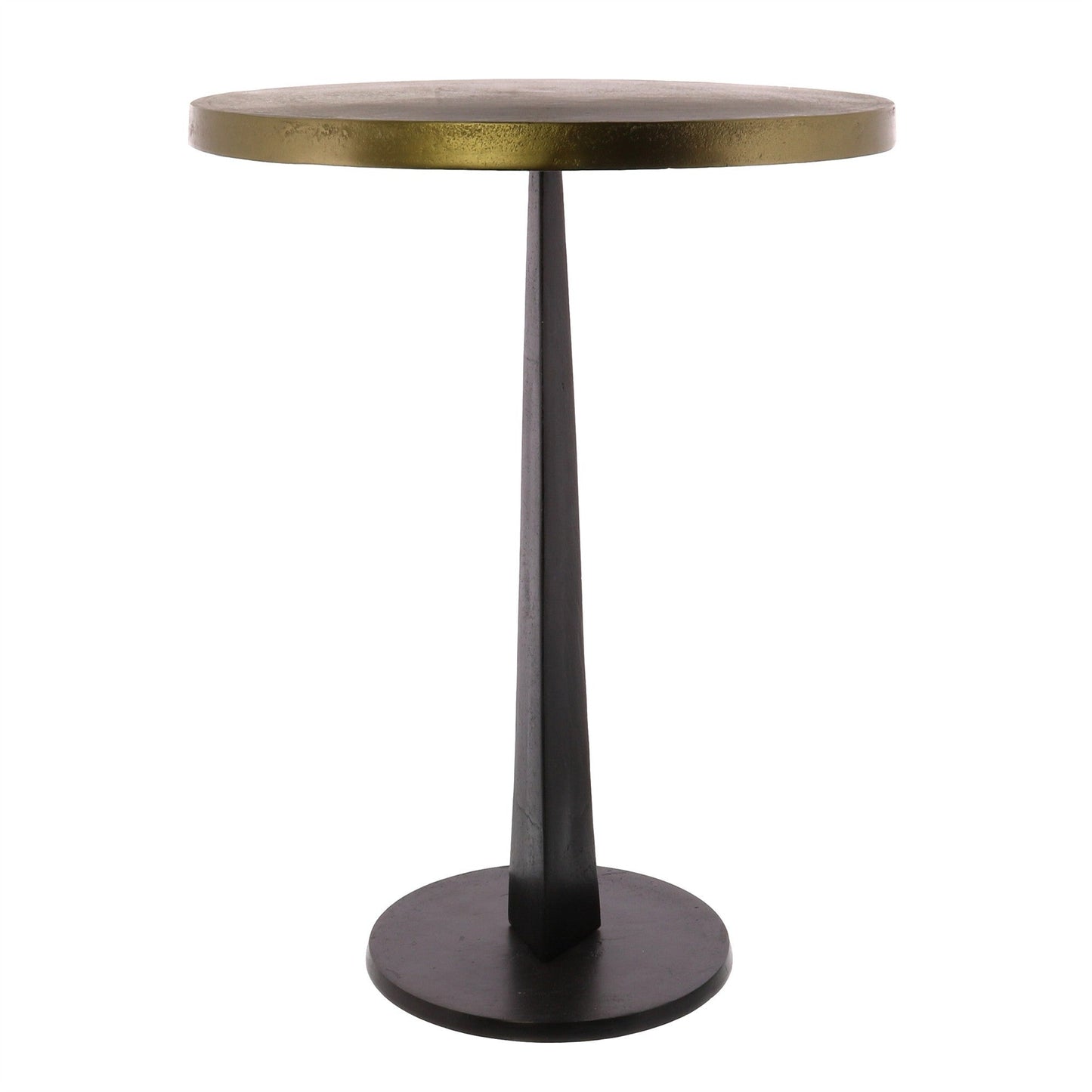 HomeRoots Metal Side Table in Bronze Finish