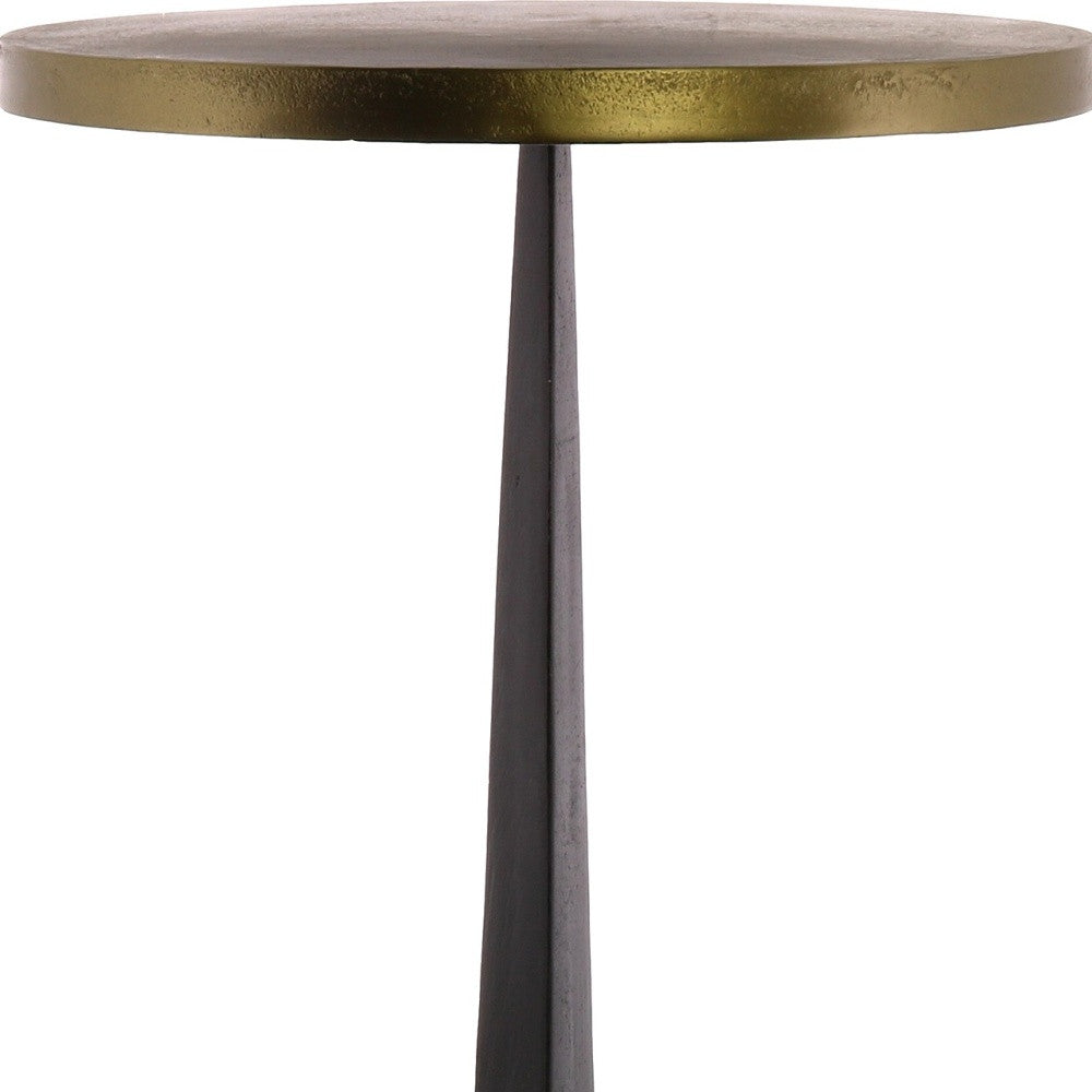 HomeRoots Metal Side Table in Bronze Finish