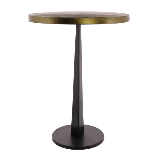 HomeRoots Metal Side Table in Bronze Finish