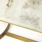 HomeRoots Metal and Marble Coffee Table
