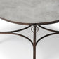 HomeRoots Metal and Mirrored Coffee Table in Copper Finish
