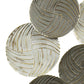 HomeRoots Metallic Plates Wall Centerpiece with Distressed Finish
