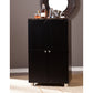 HomeRoots Metro Black Wood And Marble Bar Cabinet