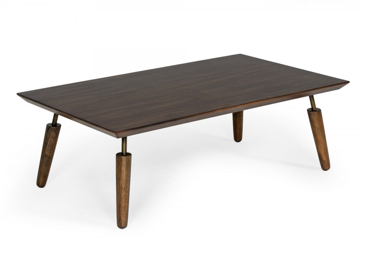 HomeRoots Mid Century Modern Acacia Coffee Table