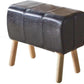 HomeRoots Mid Century Modern Black Faux Leather Stool