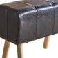 HomeRoots Mid Century Modern Black Faux Leather Stool