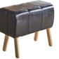 HomeRoots Mid Century Modern Black Faux Leather Stool