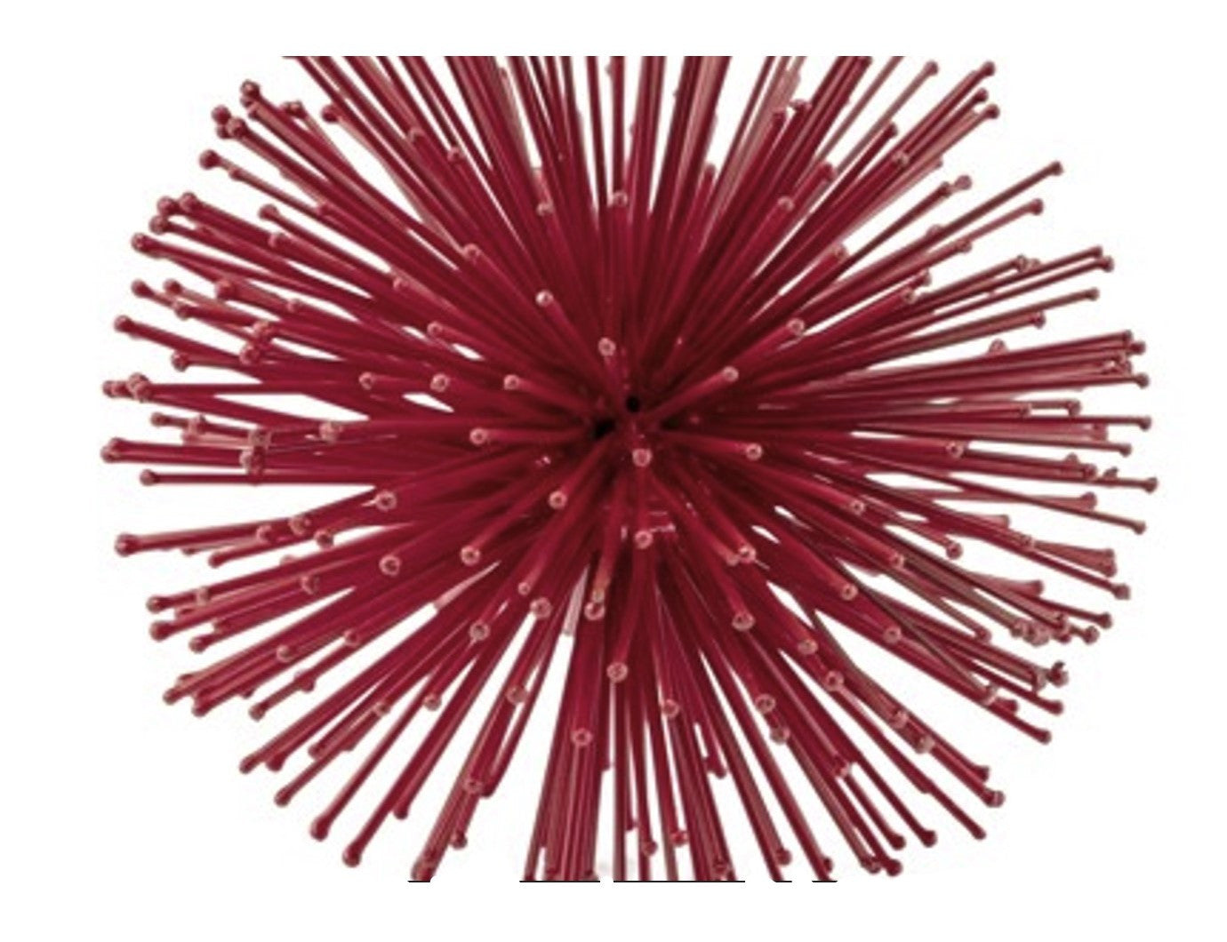 HomeRoots Mini Red Spiky Sphere Home Accent Filler