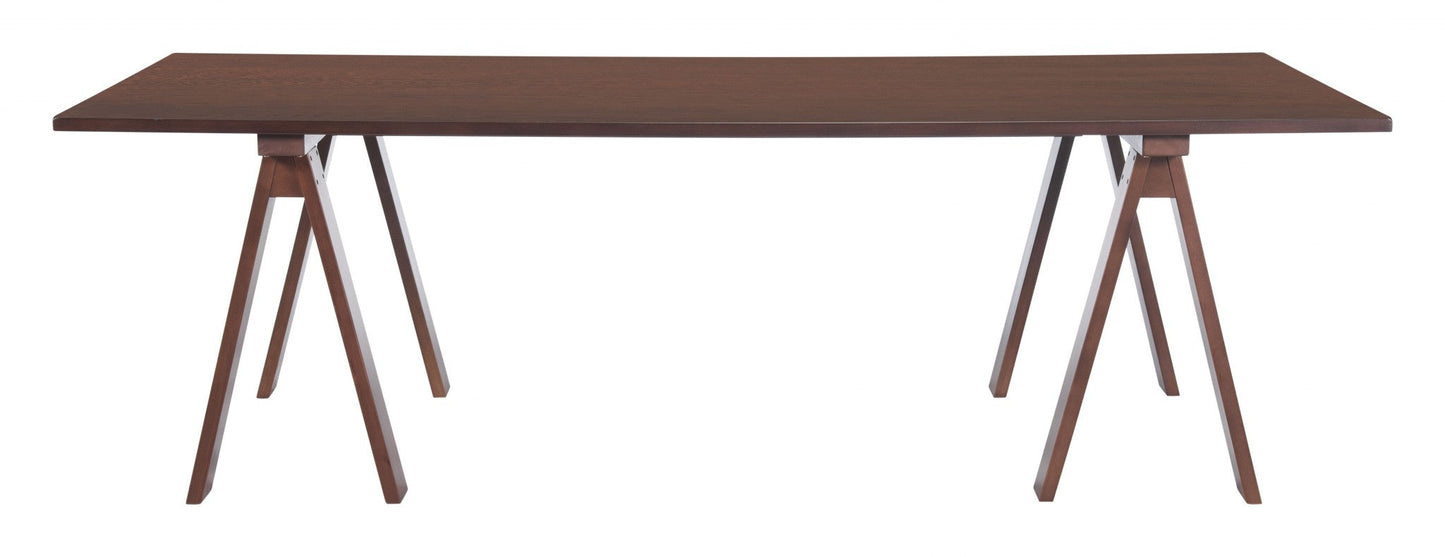 HomeRoots Minimalist Brown Wooden Dining Table