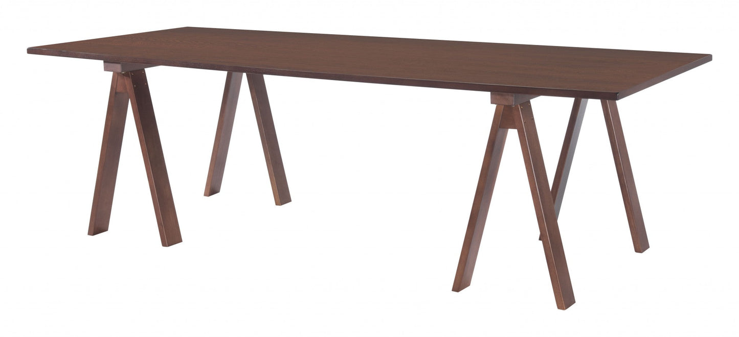 HomeRoots Minimalist Brown Wooden Dining Table
