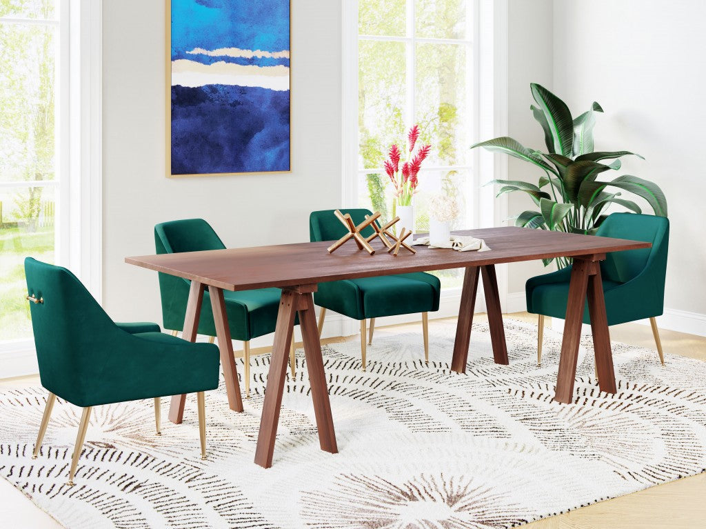 HomeRoots Minimalist Brown Wooden Dining Table