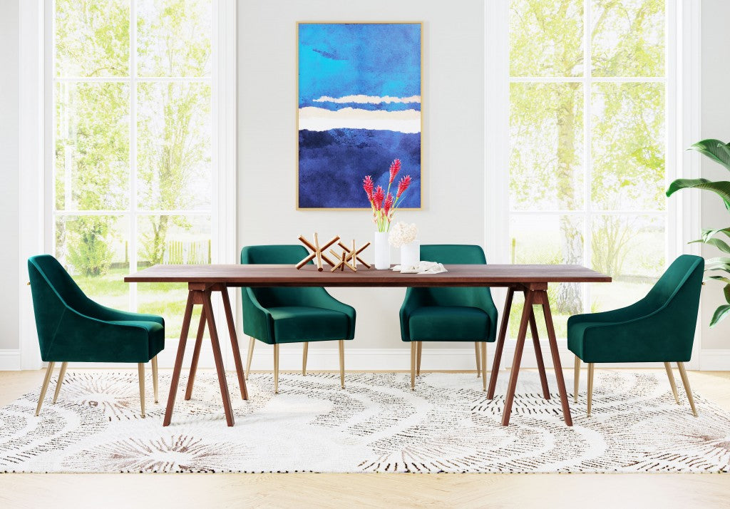 HomeRoots Minimalist Brown Wooden Dining Table