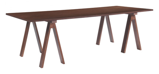 HomeRoots Minimalist Brown Wooden Dining Table