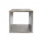HomeRoots Minimalist Concrete Open Cube End or Side Table in Dark Gray Finish