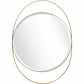 HomeRoots Mirror And Console Table With Black and Gold Finish