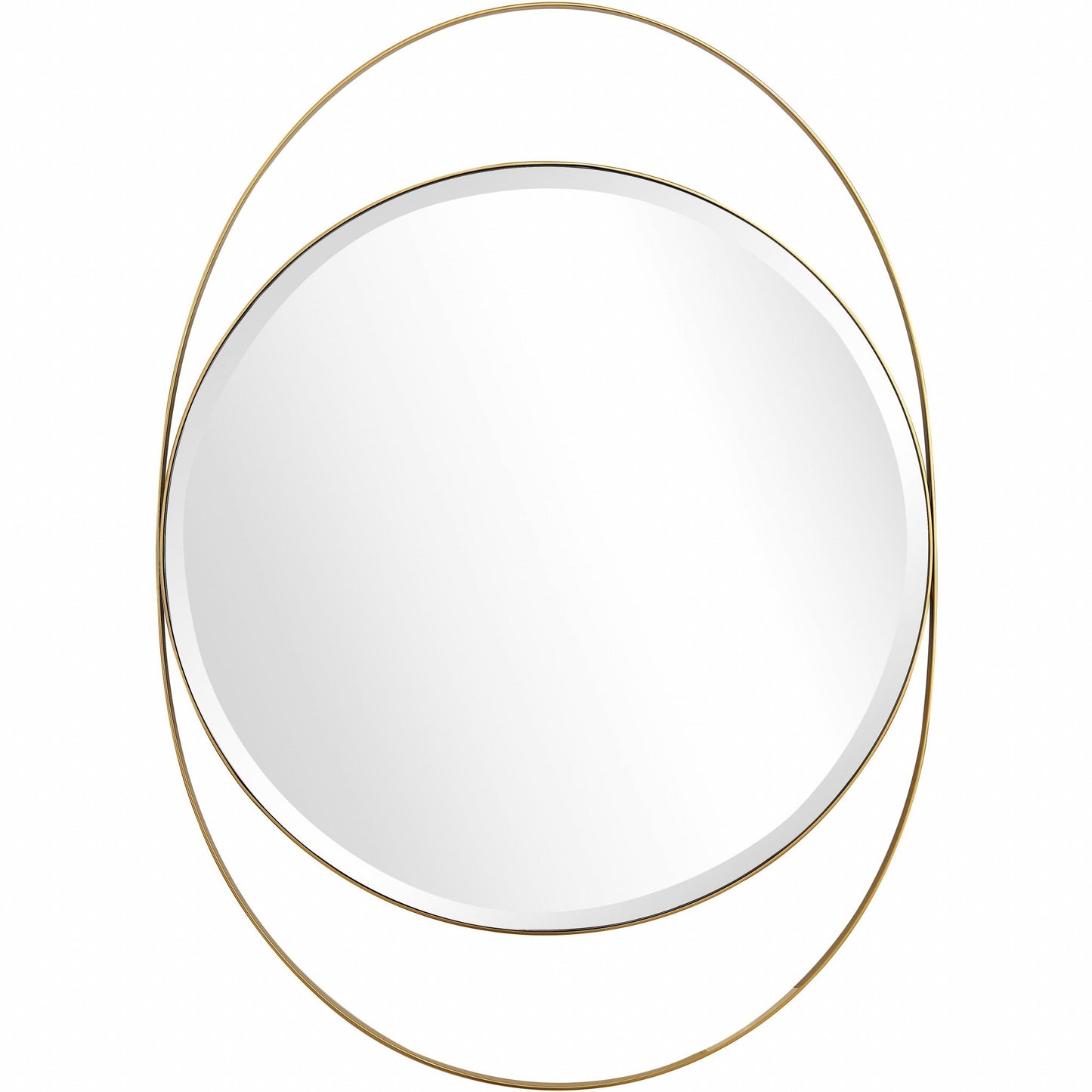 HomeRoots Mirror And Console Table With Black and Gold Finish