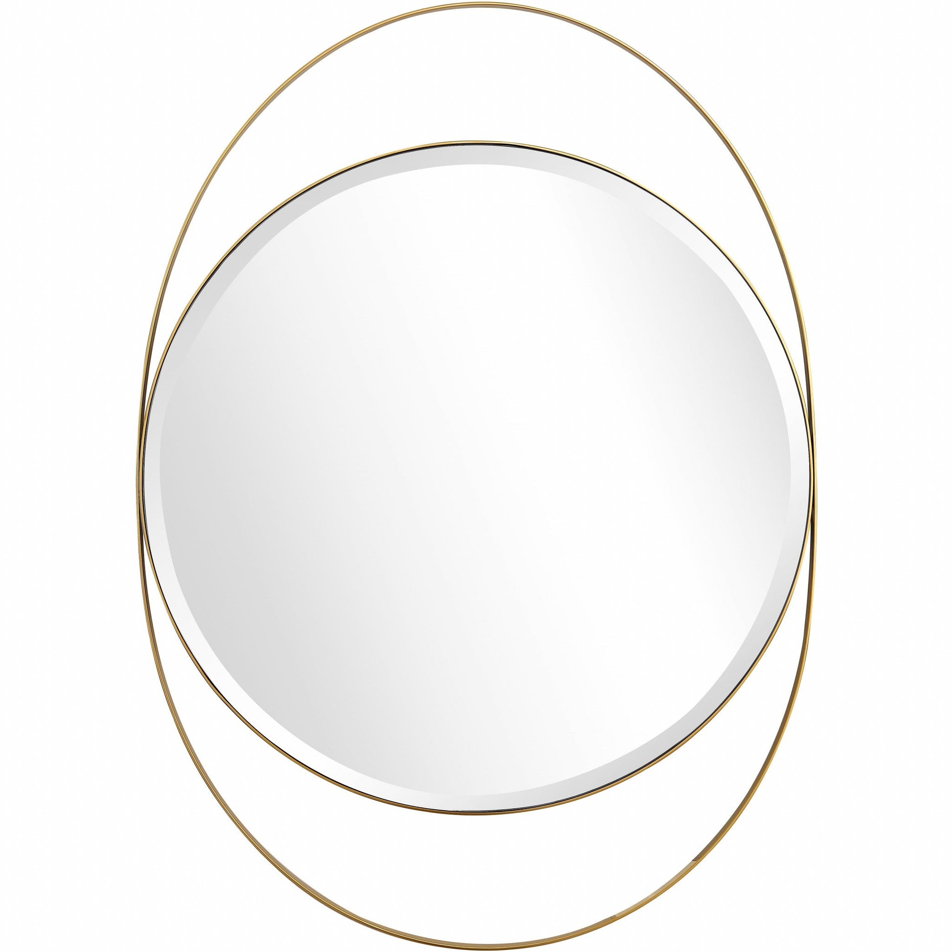 HomeRoots Mirror And Console Table With Black and Gold Finish