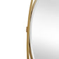 HomeRoots Mirror And Console Table With Black and Gold Finish