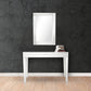 HomeRoots Mirror Console Table With Clear Glass Finish