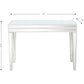 HomeRoots Mirror Console Table With Clear Glass Finish
