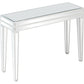 HomeRoots Mirror Console Table With Clear Glass Finish