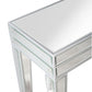 HomeRoots Mirror Console Table With Clear Glass Finish