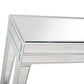 HomeRoots Mirror Console Table With Clear Glass Finish