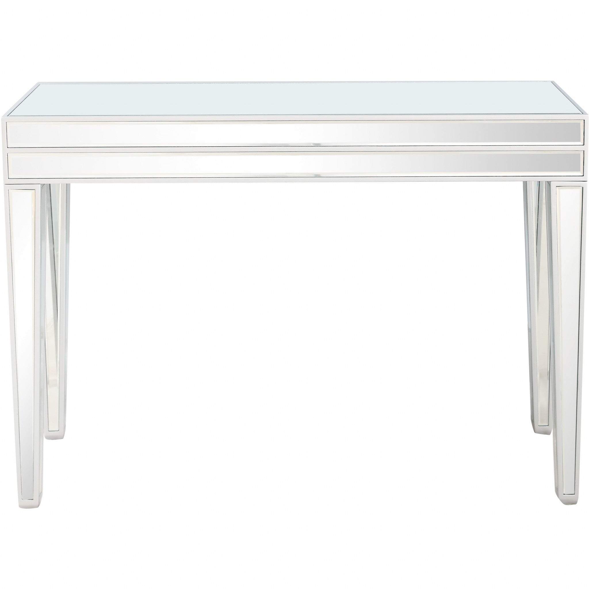 HomeRoots Mirror Console Table With Clear Glass Finish – Kitchen Oasis