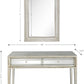 HomeRoots Mirror and Console Table in Antiqued Silver Finish