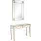 HomeRoots Mirror and Console Table in Champagne Finish