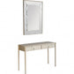 HomeRoots Mirror and Console Table in Champagne Finish