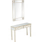 HomeRoots Mirror and Console Table in Champagne Finish