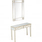 HomeRoots Mirror and Console Table in Champagne Finish