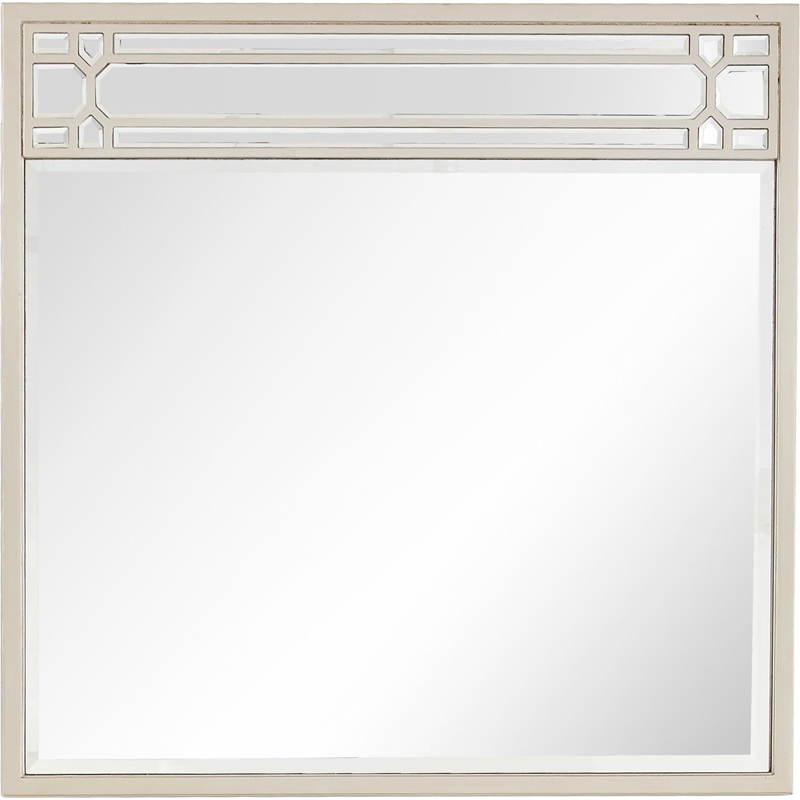 HomeRoots Mirror and Console Table in Champagne Finish