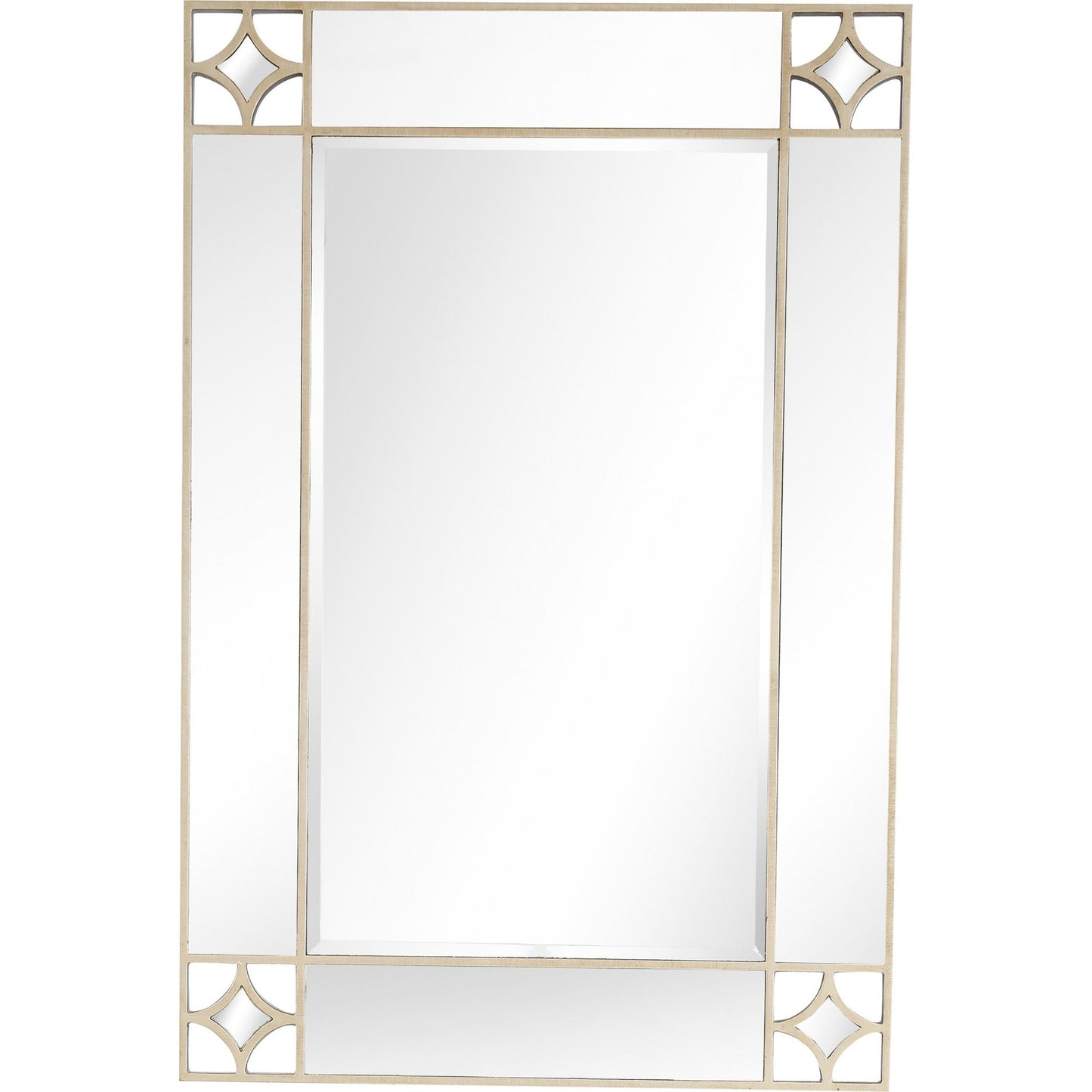 HomeRoots Mirror and Console Table in Champagne Finish