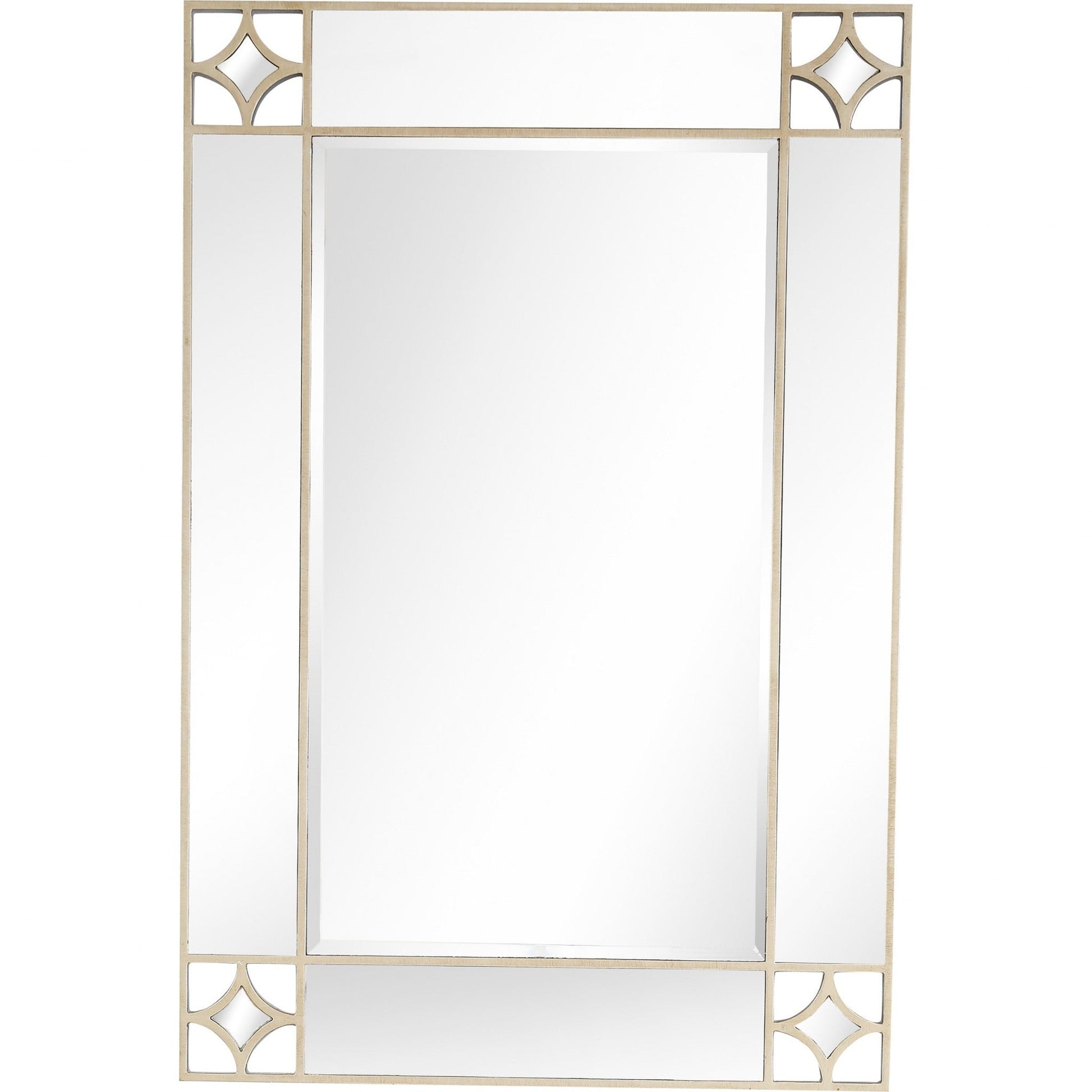 HomeRoots Mirror and Console Table in Champagne Finish