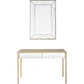HomeRoots Mirror and Console Table in Champagne Finish