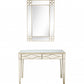 HomeRoots Mirror and Console Table in Champagne Finish