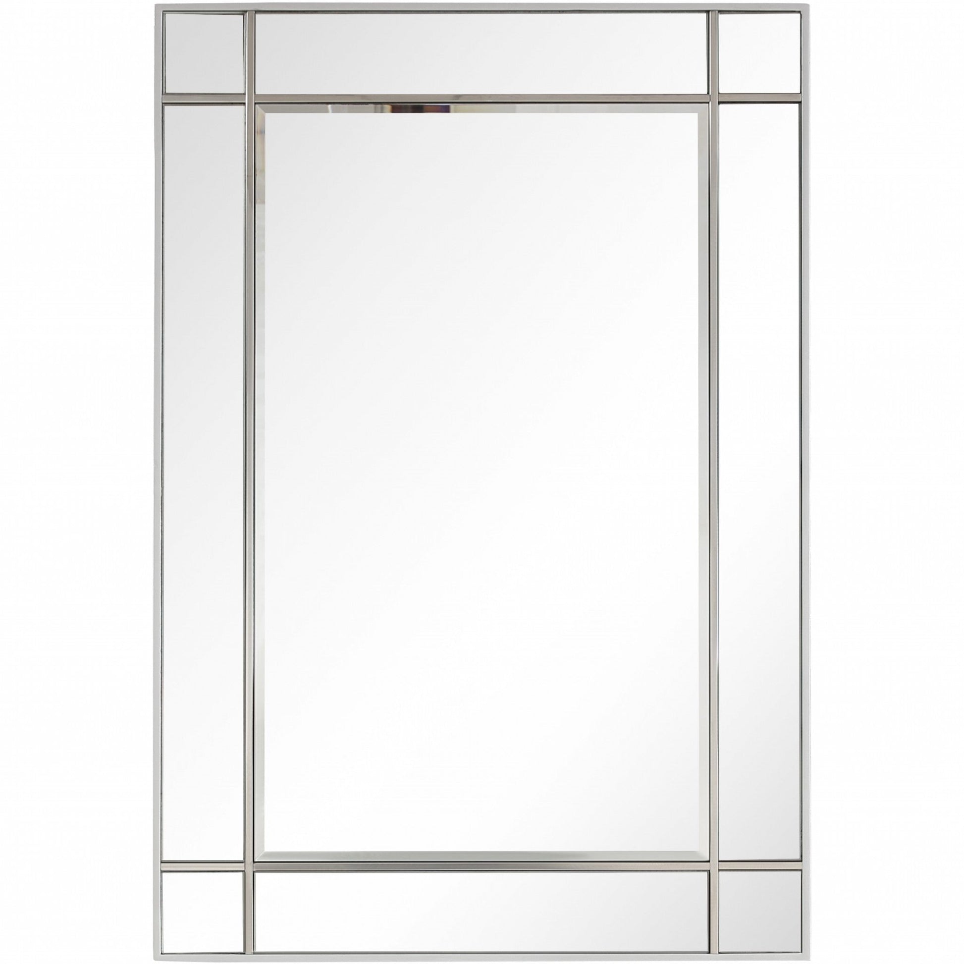 HomeRoots Mirror and Console Table in Stainless Steel Finish
