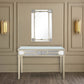 HomeRoots Mirrored Console Table With Antiqued Silver Finish